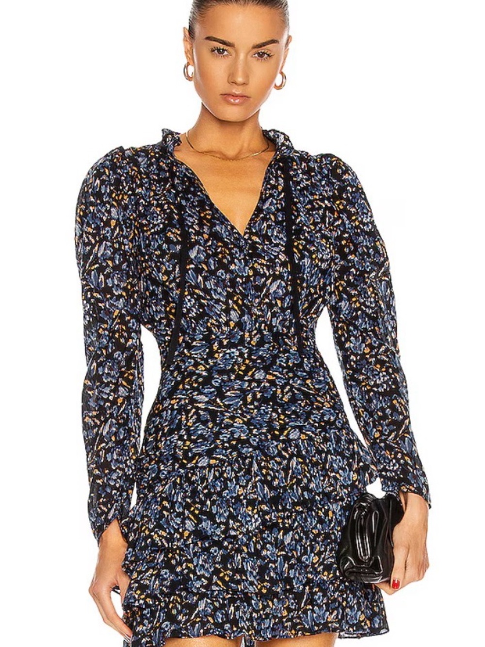 Ulla Johnson Marielle Blue Floral Mini Dress in Midnight Size 2